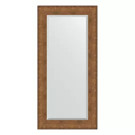 Зеркало с фацетом в багетной раме Evoform медная кольчуга 88 мм 57x117 см