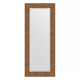 Зеркало с фацетом в багетной раме Evoform медная кольчуга 88 мм 57x137 см