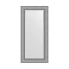 Зеркало с фацетом в багетной раме Evoform серебряная кольчуга 88 мм 57x117 см