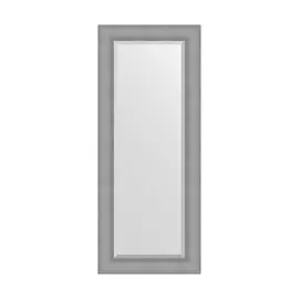 Зеркало с фацетом в багетной раме Evoform серебряная кольчуга 88 мм 57x137 см