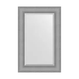 Зеркало с фацетом в багетной раме Evoform серебряная кольчуга 88 мм 57x87 см