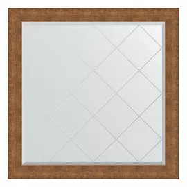 Зеркало с гравировкой в багетной раме Evoform медная кольчуга 88 мм 107x107 см