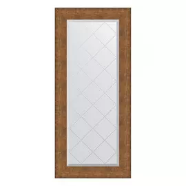 Зеркало с гравировкой в багетной раме Evoform медная кольчуга 88 мм 57x127 см