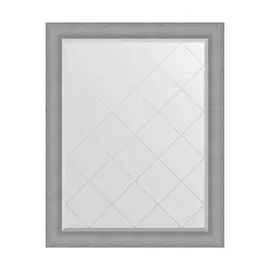 Зеркало с гравировкой в багетной раме Evoform серебряная кольчуга 88 мм 97x122 см