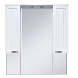Зеркало-шкаф Мисти 90 белый 2 дверьми