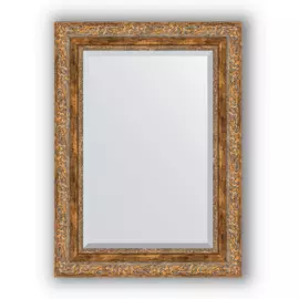 Зеркало с фацетом в багетной раме Evoform виньетка античная бронза 85 мм 55х75 см