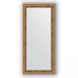 Зеркало с фацетом в багетной раме Evoform виньетка античная бронза 85 мм 75х165 см
