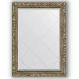 Зеркало с гравировкой в багетной раме Evoform виньетка античная латунь 85 мм 75x102 см