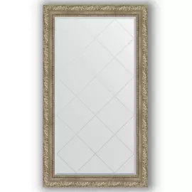 Зеркало с гравировкой в багетной раме Evoform виньетка античное серебро 85 мм 75x130 см