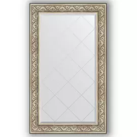 Зеркало с гравировкой в багетной раме Evoform барокко серебро 106 мм 80x135 см