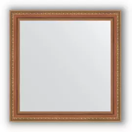 Зеркало в багетной раме Evoform бронзовые бусы на дереве 60 мм 65х65 см