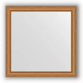 Зеркало в багетной раме Evoform золотые бусы на бронзе 60 мм 75х75 см