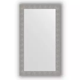 Зеркало в багетной раме Evoform чеканка серебряная 90 мм 80х140 см