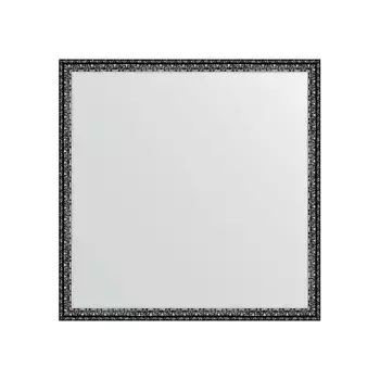 Зеркало в багетной раме Evoform черненое серебро 38 мм 70х70 см