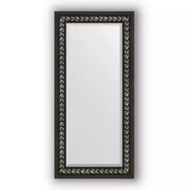 Зеркало с фацетом в багетной раме Evoform черный ардеко 81 мм 55х115 см