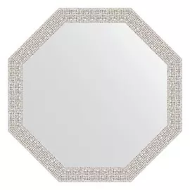 Зеркало в багетной раме Evoform мозаика хром 46 мм 53x53 см