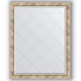 Зеркало с гравировкой в багетной раме Evoform прованс с плетением 70 мм 93x118 см