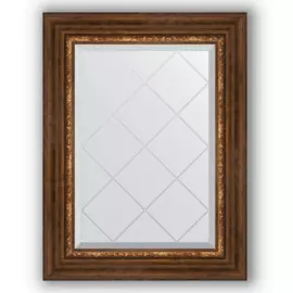Зеркало с гравировкой в багетной раме Evoform римская бронза 88 мм 56x74 см