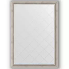 Зеркало с гравировкой в багетной раме Evoform римское серебро 88 мм 131x186 см