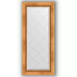 Зеркало с гравировкой в багетной раме Evoform римское золото 88 мм 56x126 см