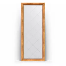 Зеркало напольное с гравировкой в багетной раме Evoform римское золото 88 мм 81x201 см