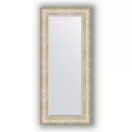 Зеркало с фацетом в багетной раме Evoform виньетка серебро 109 мм 65х150 см