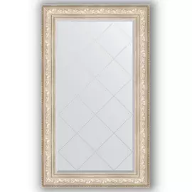 Зеркало с гравировкой в багетной раме Evoform виньетка серебро 109 мм 80x135 см