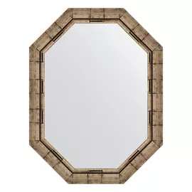 Зеркало в багетной раме Evoform серебряный бамбук 73 мм 63x83 см