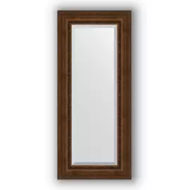 Зеркало с фацетом в багетной раме Evoform состаренная бронза с орнаментом 120 мм 62х142 см