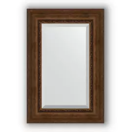 Зеркало с фацетом в багетной раме Evoform состаренная бронза с орнаментом 120 мм 62х92 см