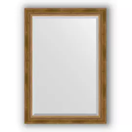 Зеркало с фацетом в багетной раме Evoform состаренное бронза с плетением 70 мм 73х103 см