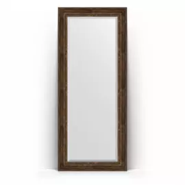 Зеркало напольное с фацетом в багетной раме Evoform состаренное дерево с орнаментом 120 мм 87x207 см