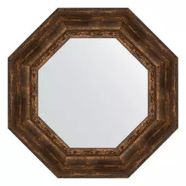 Зеркало в багетной раме Evoform состаренное дерево с орнаментом 120 мм 67x67 см