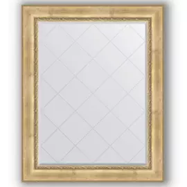 Зеркало с гравировкой в багетной раме Evoform состаренное серебро с орнаментом 120 мм 102x127 см