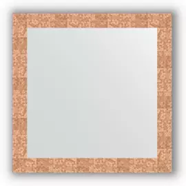 Зеркало в багетной раме Evoform соты медь 70 мм 76х76 см