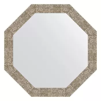 Зеркало в багетной раме Evoform соты титан 70 мм 73,0х73,0 см