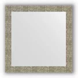 Зеркало в багетной раме Evoform соты титан 70 мм 76х76 см