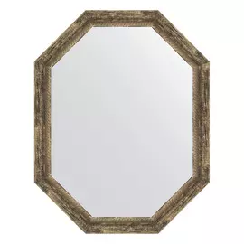 Зеркало в багетной раме Evoform старое дерево с плетением 70 мм 73x93 см