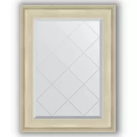 Зеркало с гравировкой в багетной раме Evoform травленое серебро 95 мм 68x90 см