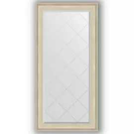 Зеркало с гравировкой в багетной раме Evoform травленое серебро 95 мм 78x160 см