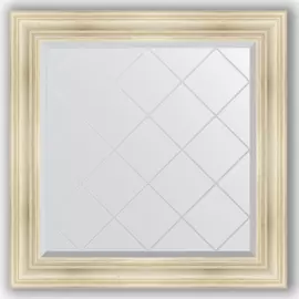 Зеркало с гравировкой в багетной раме Evoform травленое серебро 99 мм 89x89 см