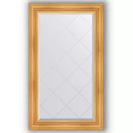 Зеркало с гравировкой в багетной раме Evoform травленое золото 99 мм 79x134 см