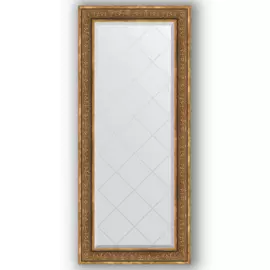 Зеркало с гравировкой в багетной раме Evoform вензель бронзовый 101 мм 69x159 см