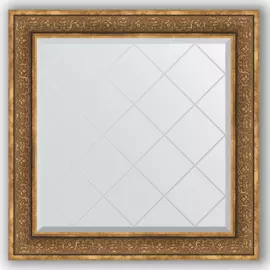 Зеркало с гравировкой в багетной раме Evoform вензель бронзовый 101 мм 89x89 см