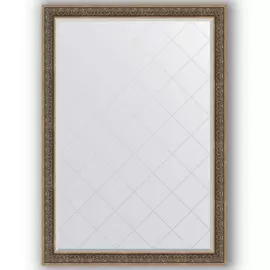 Зеркало с гравировкой в багетной раме Evoform вензель серебряный 101 мм 134x189 см