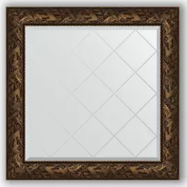 Зеркало с гравировкой в багетной раме Evoform византия бронза 99 мм 89x89 см