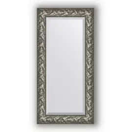 Зеркало с фацетом в багетной раме Evoform византия серебро 99 мм 59х119 см