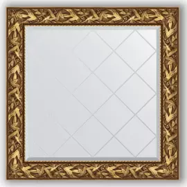 Зеркало с гравировкой в багетной раме Evoform византия золото 99 мм 89x89 см