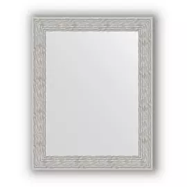 Зеркало в багетной раме Evoform волна алюминий 46 мм 38х48 см
