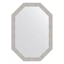 Зеркало в багетной раме Evoform волна алюминий 46 мм 48x68 см